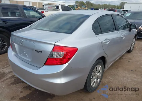 2012 Honda Civic Lx z USA, uszkodzony, nr VIN 2HGFB2F59CH323192